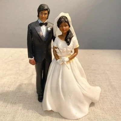 "Topper de pastel de boda Wilton vintage novia novio India 4,5"" de alto" Foto 1 de 3