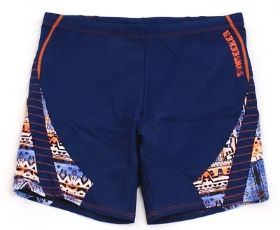 Sunseeker Australia Pantalones cortos Jammer de natación forrados de longitud media azul para mujer NWT Foto 1 de 2