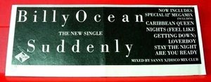 Billy Ocean Suddenly Vintage ORIG 1985 Press/Magazine ADVERT 8.5"x 3" Soul/Disco - Picture 1 of 3