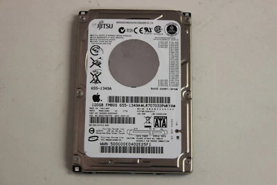 APPLE 655-1349A 2.5" 120GB SATA HARD DRIVE FUJITSU MHW2120BH W/WARRANTY - Image 1 of 4