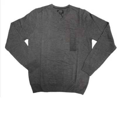 SUÉTER TAHARI HOMBRE EXTRA FINO LANA MERINO SÓLIDO CUELLO EN V (AZUL JASPEADO XXL) NUEVO CON ETIQUETAS Foto 1 de 2