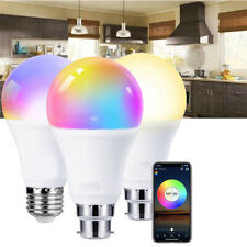 B22 E27 WiFi Smart LED Light Bulb RGB Globe Color Lamp 9W For Alexa Google Home