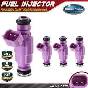 4pcs Fuel Injector for Hyundai Accent 2006-2011 Kia Rio Rio5 2009-2011 1.6L DOHC - Picture 1 of 8