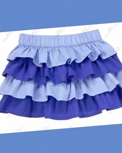 NWT Girls 12-18 Gymboree “SAFARI SMILES” Cotton BLUE Tiered SKIRT & Diaper Cover - Picture 1 of 2