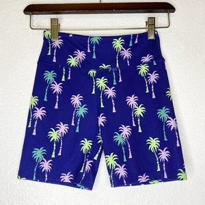 Crewcuts Active Blue Palm Tree Stretch Shorts Girls Size 8 - Picture 1 of 12