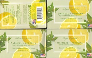 4 Bars Shugar Soapworks OATMEAL + VERBENA VEGAN Scented Soap 5 oz - Picture 1 of 5