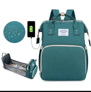 Baby Back pack Diaper Bag portable baby bed with Roof Bottle Holder Pockets New - Picture 1 of 6