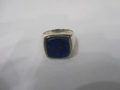 Sterling Silver 925 Men's Lapis Ring - Image 1 of 4