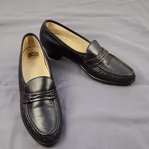 Zapatos cómodos SAS Easy Tripad para mujer talla 11 negros sin cordones de cuero - Imagen 1 de 9