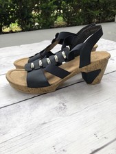 rieker navy blue sandals
