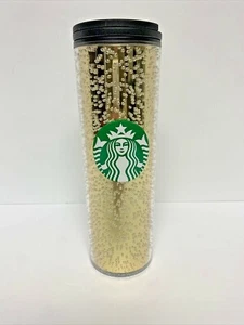 Starbucks Holiday 2020 16 oz dorado múltiples burbujas brillo caliente taza vaso - Imagen 1 de 2