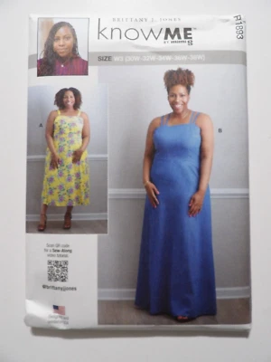 Know Me R11893 Strappy Maxi or Midi Dress w Thigh Slit PLUS 30W-38W UNCUT - Image 1 of 3