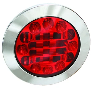 MONARK LED 12V & 24V LUZ ANTINIEBLA CROMO CAMIÓN CAMIÓN REMOLQUE REMOLQUE - Imagen 1 de 2