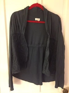 MEADOW RUE Anthropologie asymmetrische Bluse vorne offen Oberteil Verzierung Damen L - Bild 1 von 12