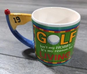 Golf Mug VINTAGE Russ 8oz Isn't My Hobby It's my reason for LIVING Fun Gift - Picture 1 of 5