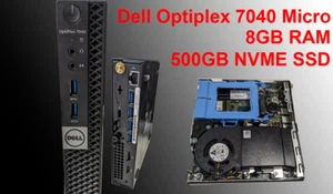 Dell Optiplex 7040M Mini PC i5-6500T 500GB NVME SSD 8GB RAM Win 11 - Picture 1 of 7
