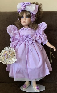 Seymour Mann porcelain doll “Pamela”, 1401/4000, 20 in, LE W/ Box &COA, Stand. - Picture 1 of 12
