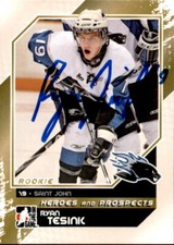 Ryan Tesink Signed Autographed 10/11 Heroes & Prospects card #185 St Louis Blues