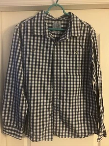 "L.L. Bean" Blue Checkered Gingham Button Down Shirt Sz XXL - Picture 1 of 5
