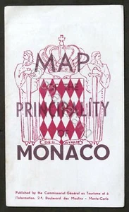 Map of the Principality of Monaco - Mappa del Principato di Monaco - 1950 ca. - Foto 1 di 3