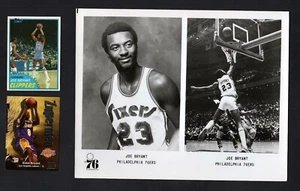 Press Photo Joe Bryant Philadelphia 76ers Father of Kobe Bryant Lakers 2 CARDS - Picture 1 of 2