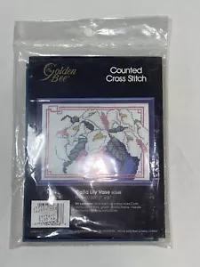NEW Golden Bee CALLA LILY VASE 60348 Counted Cross Stitch Kit 1988 - Picture 1 of 2