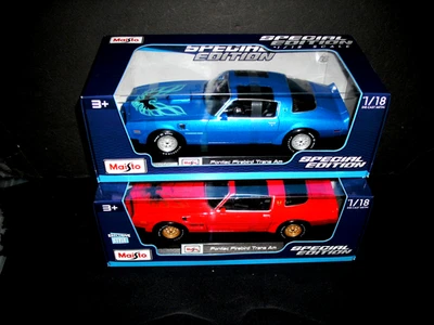 1978 PONTIAC FIREBIRDS (2) TRANS-AMS 1:18 SCALE DIECAST MUSCLE CARS SP EDITION - Image 1 of 4