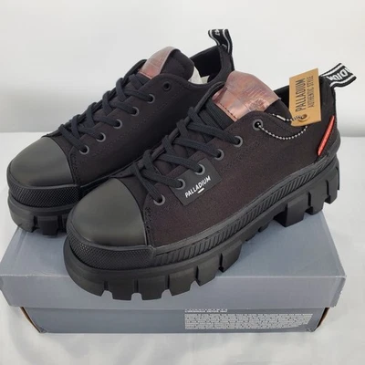 Zapatos de plataforma Palladium Revolt Lo TX negros/negros 97243-010-M para mujer 8 nuevos Foto 1 de 4