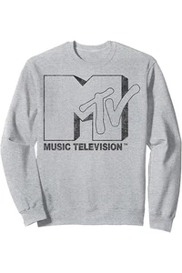 Herren Music Television MTV Hoodie Sweatshirt - Grau Größe XL - Bild 1 von 1
