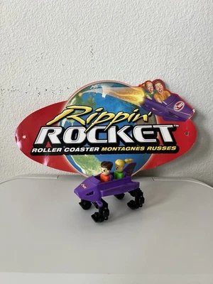 Knex Rippin Rocket Roller Coaster Purple Car w/ Figures ~ K'nex Replacement Part - Image 1 of 3