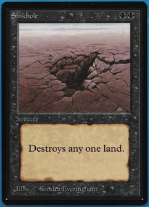 Sinkhole Beta NM Black Common MAGIC THE GATHERING MTG CARD (ID# 494379) ABUGames - Picture 1 of 2