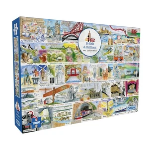 Gibsons Games British & Brilliant 1000 Piece Jigsaw Puzzle Toys G7168 - Picture 1 of 10
