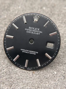 #1605 ROLEX DATEJUST 36 SCHWARZ CAL 3035 3135 BLACK REF 16234 16014 ZIFFERBLATT - Picture 1 of 10