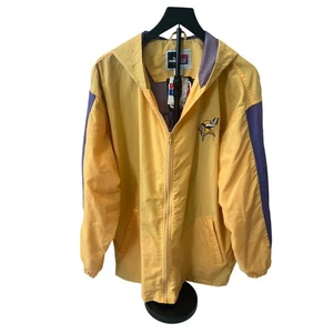 NWT Vintage Puma Minnesota Vikings Windbreaker Size Medium Yellow Purple NFL - Picture 1 of 11