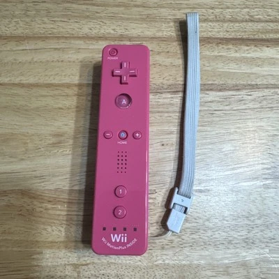 Pink OEM Nintendo Wii Remote Motion Plus Inside Official Wiimote RVL-036 Works - Image 1 of 3