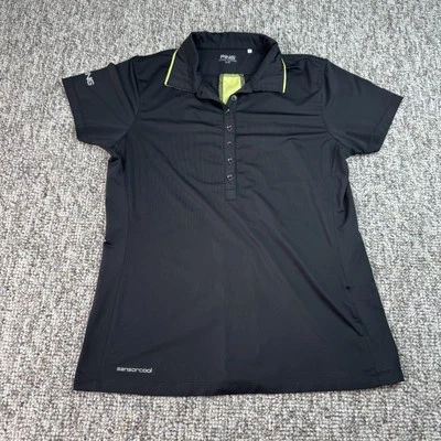 Camisa polo feminina Ping golfe média preta cal golfe desempenho top sensorcool - Imagem 1 de 4