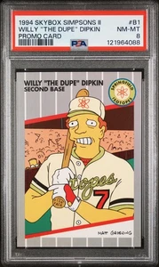 1994 SkyBox THE SIMPSONS Series 2 PROMO B1 WILLY THE DUPE DIPKIN PSA 8 POP 19 NM - Picture 1 of 2