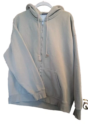 Brandy Melville Christy Sudadera con Capucha Cremallera Completa Gran Tamaño Cuadrado Talla Única Cómoda Ropa de Salón Foto 1 de 4