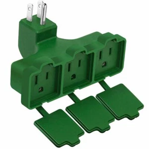3-Outlet Wall Plug Adapter, Indoor/Outdoor Use UL Listed Heavy Duty Multi Outlet - Picture 1 of 7