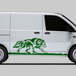 Aufkleber Wolf Silhouette Wald Natur Landschaft Outdoor Auto Sticker #1409-160 - Bild 1 von 5