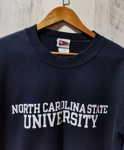 VTG North Carolina State University Black Crewneck Sweatshirt Size Adult Small Cover