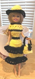 Crochet Pattern (UK or US) Doll Dress for Barbie or Disney Princess type dolls - Picture 1 of 11