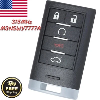 Mando a distancia para coche Cadillac CTS STS 2008 2009-2014 2015 315 MHz M3N5WY7777A Foto 1 de 4