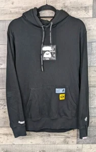 AAPE By A Bathing Ape Hoodie Herren Größe Large schwarz Patches gummiert Universum - Bild 1 von 16