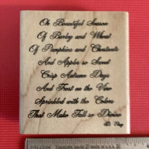 H3,   Art Gecko Rubber Stamps, “0h Beautiful Season,…That Make Fall So  Divine” - Picture 1 of 3