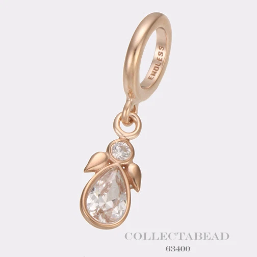 Authentic Endless Silver Rose Gold Plated Sparkling Angel Rose Gold Bead 63400 - Image 1 of 1