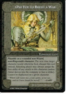 MIDDLE EARTH AGAINST THE SHADOW RARE CARD ONE FOE TO BREED A WAR ex - Picture 1 of 1