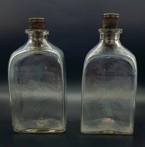 A Pair Of Rare Georgian Spirit Decanters With Original Cork And Copper Stoppers. - Picture 1 of 12