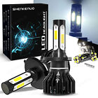 4-Side H4 Xenon White Bulbs 472 Super Upgrade Headlight Car 501 LED Side light