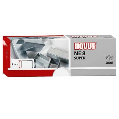 5000 x Heftklammern Novus® 042-0002, NE 8 SUPER, verzinkt, Tackerklammern
